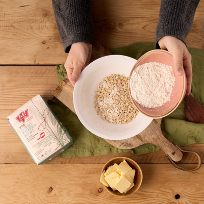 Bio-Winterzeit Joghurts Birnen Crumble