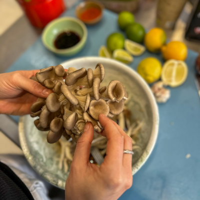 Austernpilz Shawarma mit Ja! Natürlich Austernpilzen