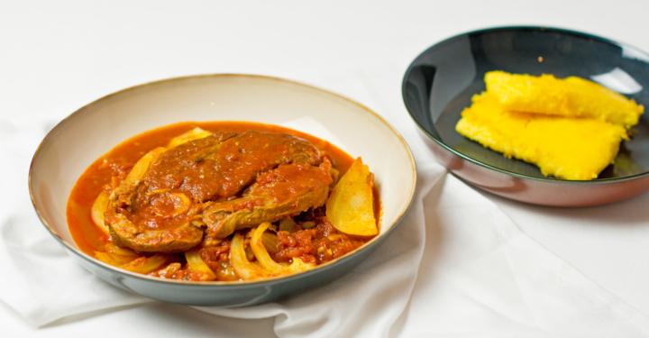 Lamm Osso Buco mit Fenchel und Zitronen-Polenta
