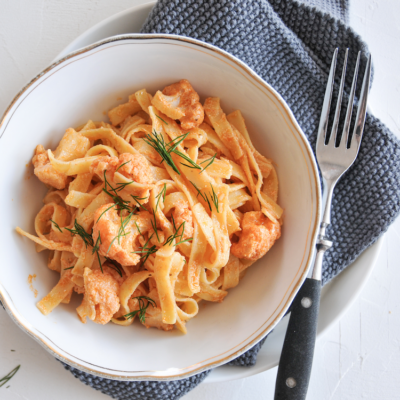 Bandnudeln mit Karfiol