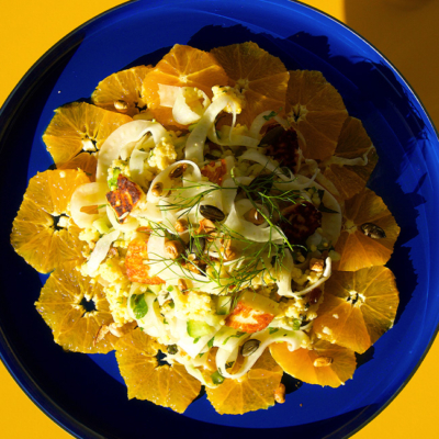 Bio-Rezept Orangen-Carpaccio mit Goldhirse-Tabouleh, Step 4