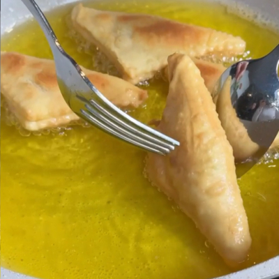 Polsterzipf goldbraun in Schmalz