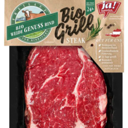 Rib Eye Steak vom Weidegenussrind in der Verpackung