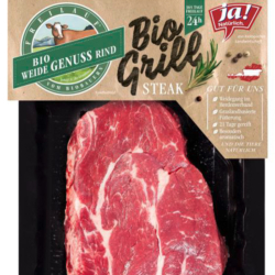 Chucksteak vom Weidegenussrind in der Verpackung