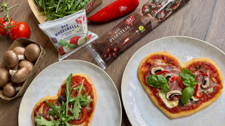 Schnelle Pizza Herzen