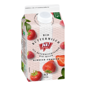 Bio-Buttermilch Himbeer Erdbeer