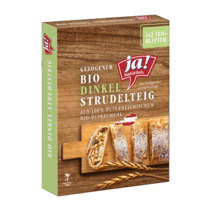 Bio-Dinkelstrudelteig gezogen