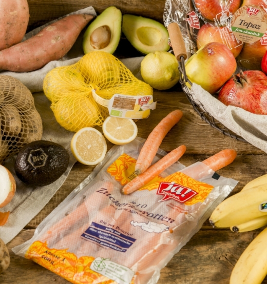 Verschiedenes Bio-Obst und Gemüse von Ja! Natürlich.