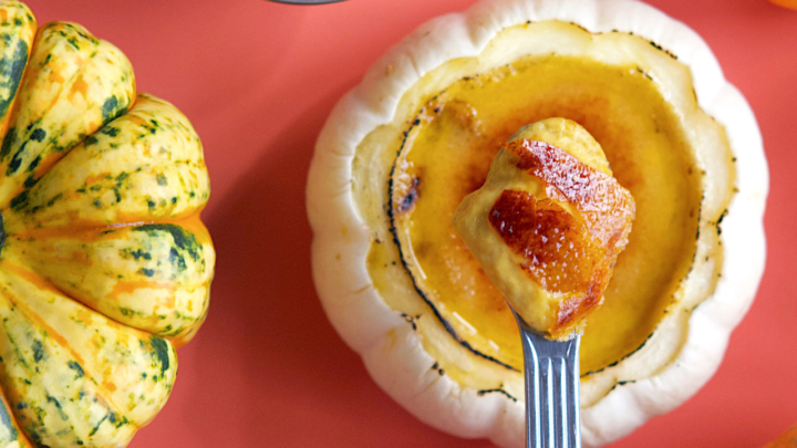 Hokkaido-Kürbis Crème Brûlée