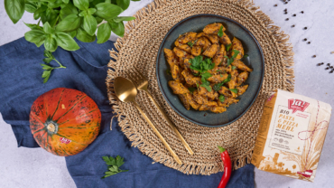 Kürbis-Scherennudeln mit Salbei