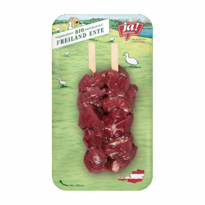 Bio-Entenfiletspieße mariniert