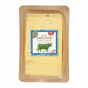 Bio-Emmentaler in feinen Scheiben