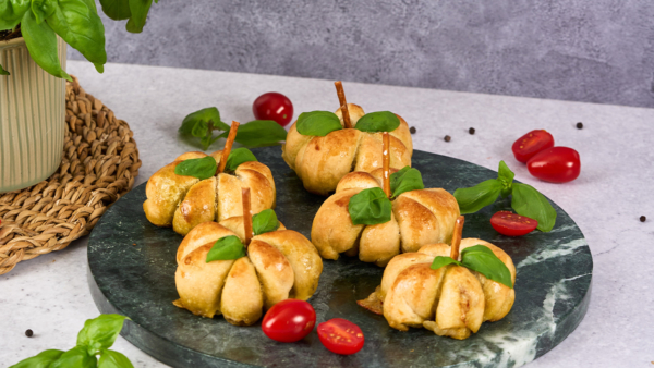 Pizza Kürbisse für Halloween