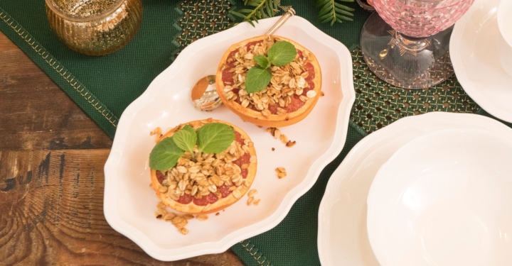 Gebackene Grapefruit