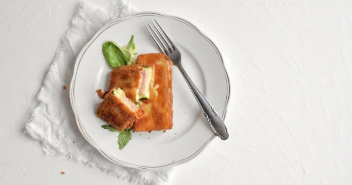 Zucchini-Cordon-Bleu mit Heublumen-Emmentaler