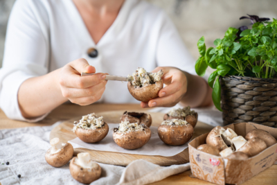Gefüllte Champignons
