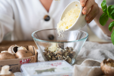 Gefüllte Champignons