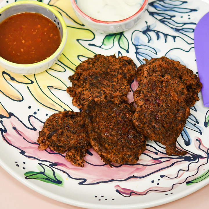 Amaranth-Rote-Rüben-Tikkis