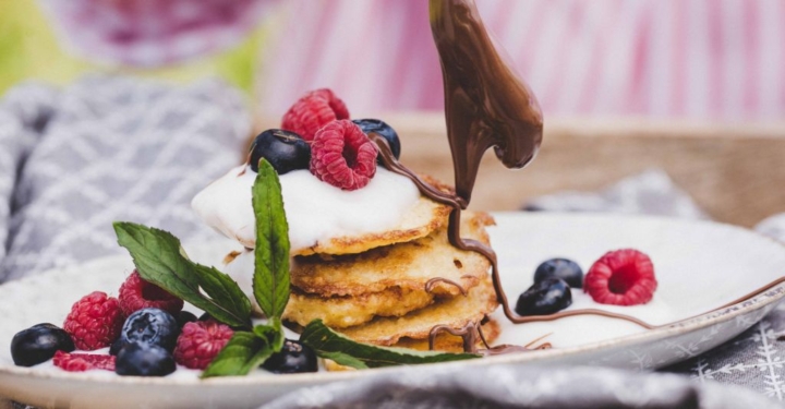 Hirse-Pancakes in zwei Varianten