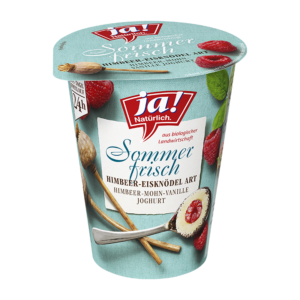 Fruchtjoghurt Sommerfrisch Himbeer-Eisknödel Art