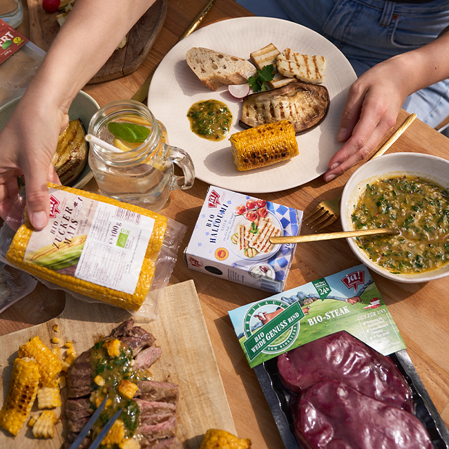 Gegrillte Produkte von Ja! Natürlich