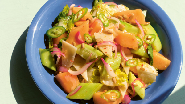Melonen-Gurken-Salat mit Pecorino