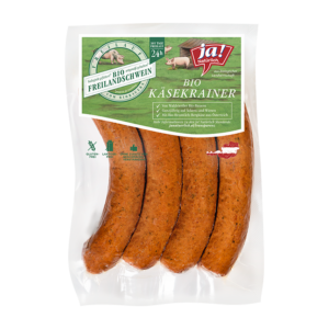 Bio-Käsekrainer vom Freilandschwein