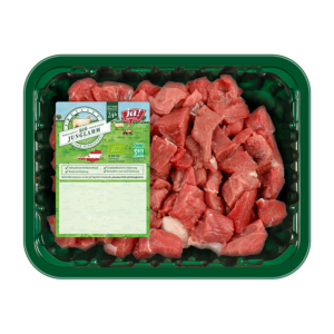 Bio-Gulaschfleisch geschnitten vom Junglamm