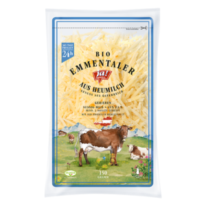 Bio-Emmentaler gerieben