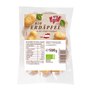 Bio-Mini-Erdäpfel mit Schale, gegart