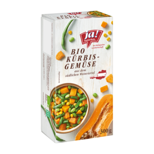 Bio-Kürbis-Gemüse tiefgekühlt