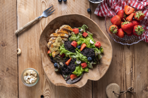 Sommer Salat mit Bio-Amaranth.