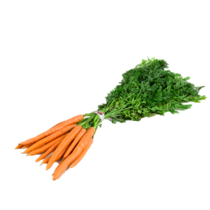 Bio-Karotten mit Grün