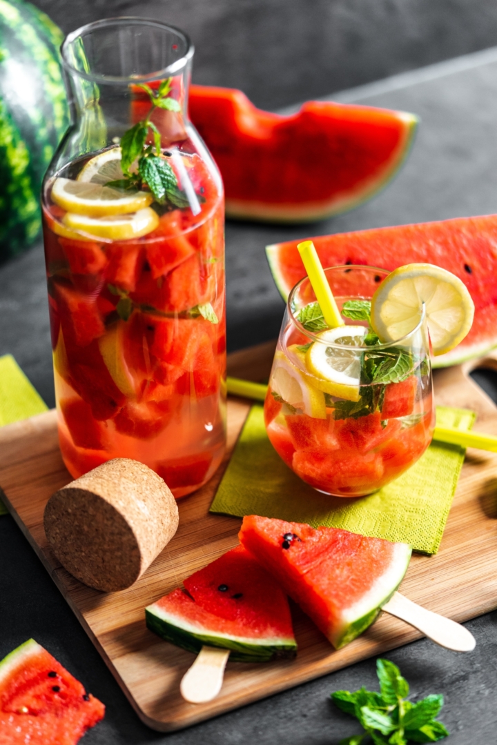 Frische Wassermelonen-Bowle