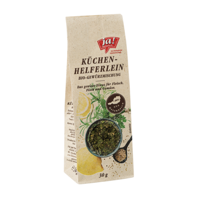 Packung Ja! Natürlich Bio-Küchenhelferlein-Gewürz.