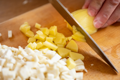 Kartotffel gewürfelt