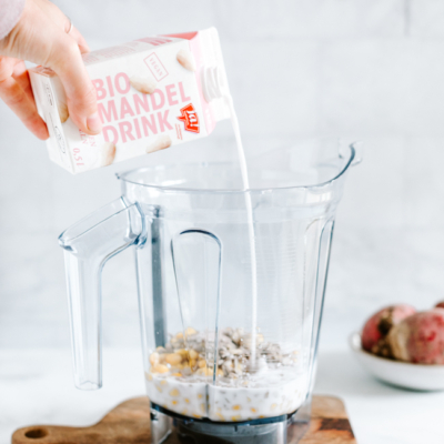 Maiscreme Zubereitung im Mixer