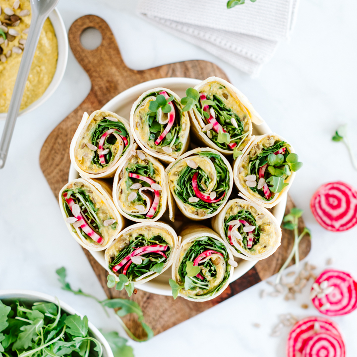 Burrito mit knackigen Chioggia-Rüben