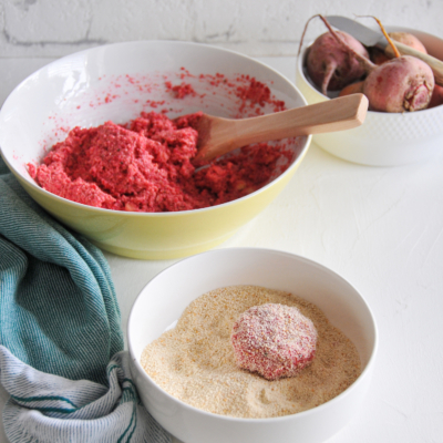 rohe Polenta-Laibchen