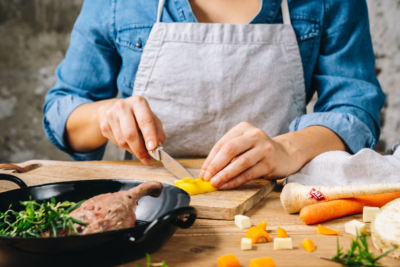 Entenkeule mit Rotkraut und Erdäpfelknödel