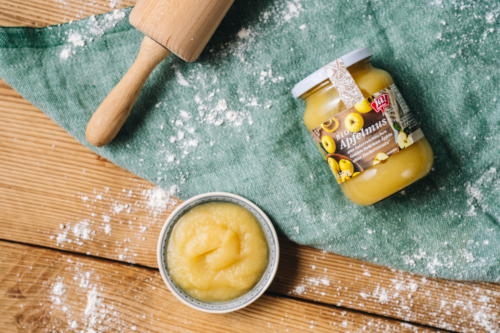 Apfelmus Golden Delicious beim Backen