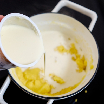 Polenta kochen & Schlagobers dazu