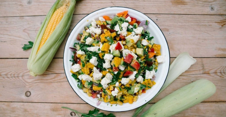 Gegrillter Mais-Salat