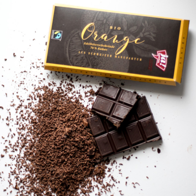 Ja! Natürlich Bio-Orangenschokolade.