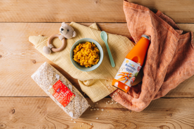 Babybrei mit karotten-Apfel Saft