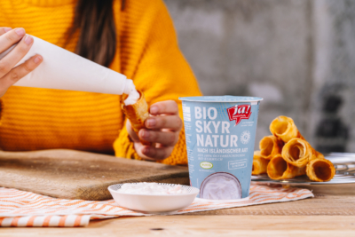 Gefüllte Blätterteig Karotten mit Skyr