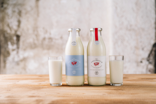 Bio-Leichtmilch im Mehrwegglas