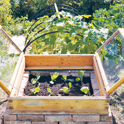 Ein Hochbeet.