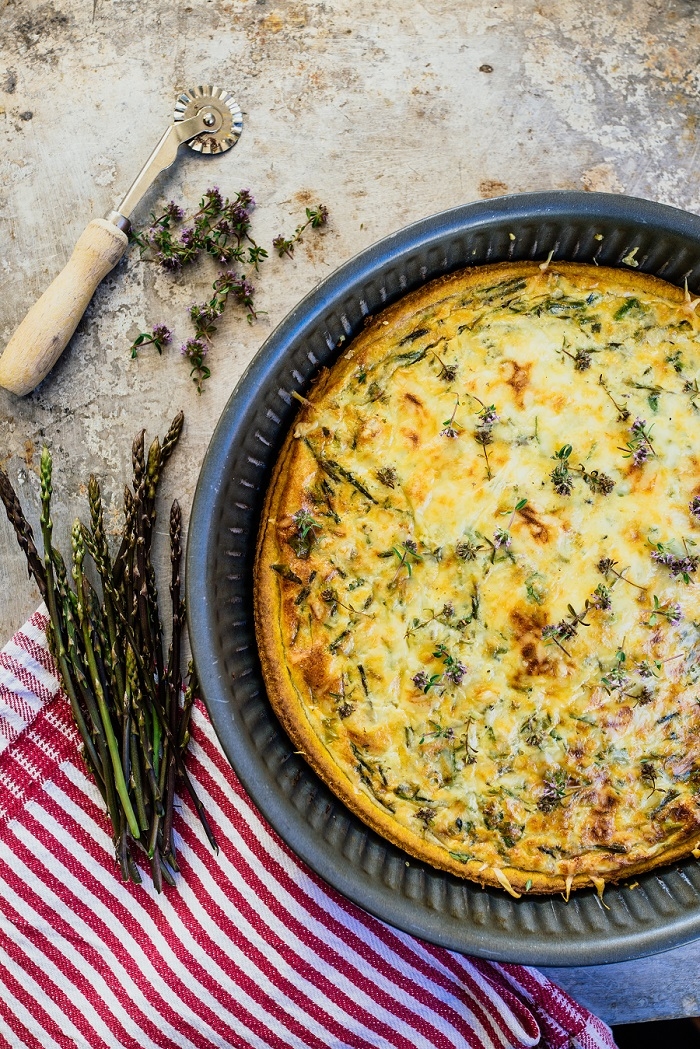 Spargel Tarte mit Bio-Dinkelblätterteig