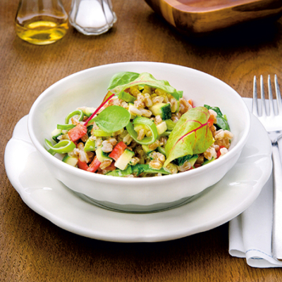 Cremiger Waldviertler-Bio-Dinkelreis.